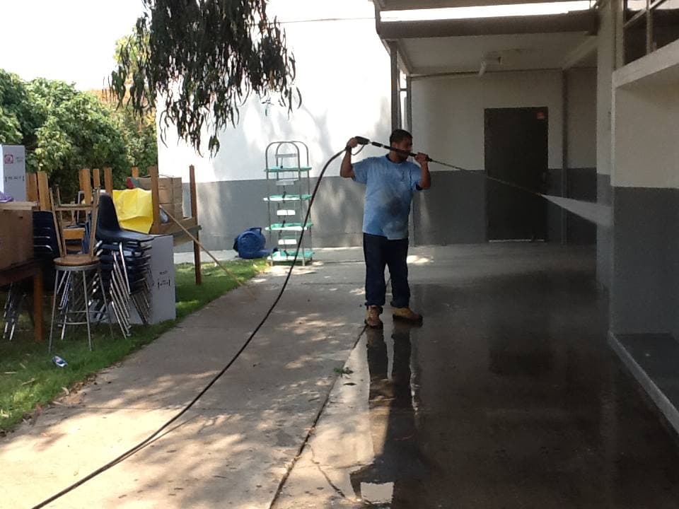 Exterior pressure washing